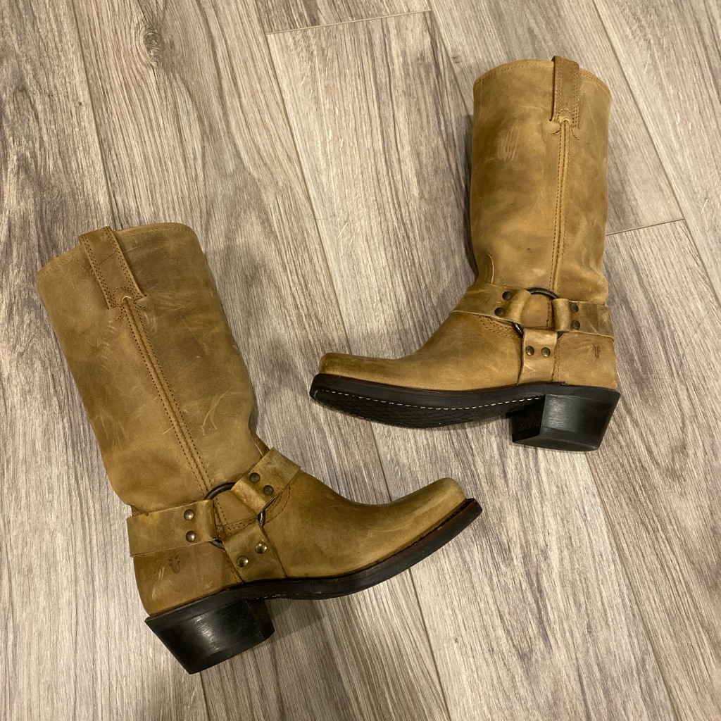 Frye Tan Leather Harness 12r Boots